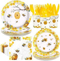 168 Pcs Bee Birthday Party Decoration Serves 24 ﻿ by Greencian