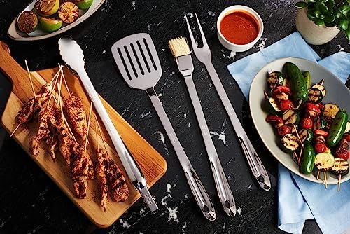 All-Clad Stainless Steel 5-Piece BBQ Tools Set with Case - Image 2