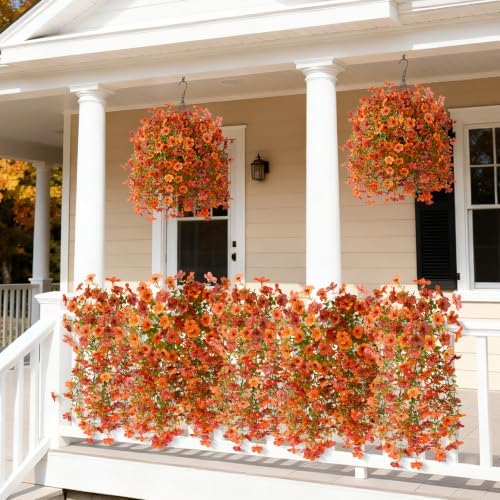 ZFProcess Artificial Fall Flowers for Outdoors 2PCS Silk Fake Flowers - Image 4