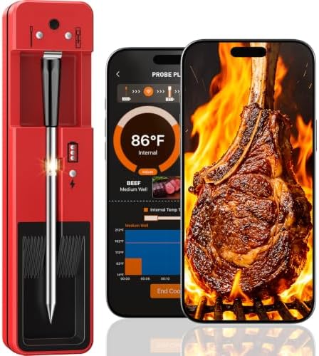 Smart Bluetooth Wireless Meat Thermometer Digital, 0.5S Instant Read by Unknown