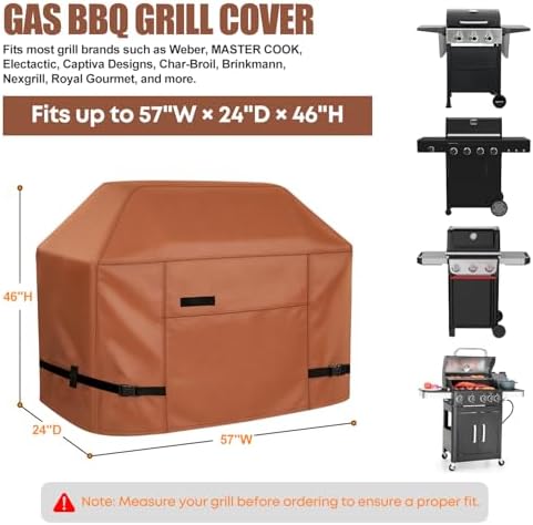BBQ Grill Cover 57 Inch Waterproof 2-4 Burners Gas Grill Cover - Image 2