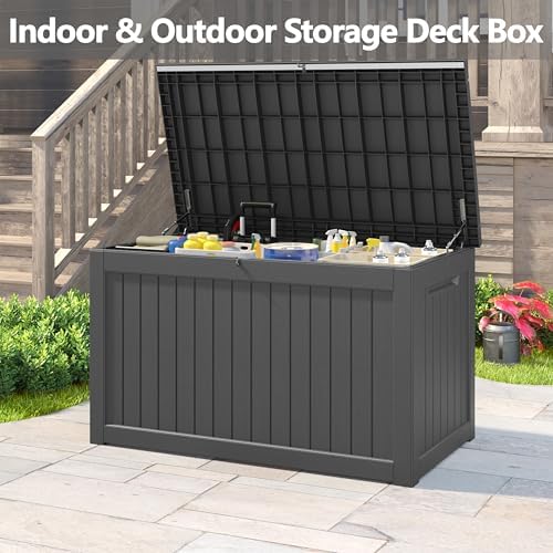 KAMABOKO Outdoor Storage Box, 280 Gallon Deck Box Outdoor Waterproof - Image 6