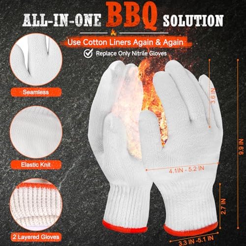 ANBOSON BBQ Gloves,Disposable BBQ Gloves Heat Resistant Cooking - Image 4