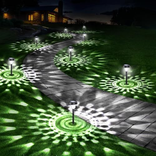 10 Pack Ultra Bright Solar Lights Outdoor Waterproof, from Dusk to Dawn Up to 12H Outdoor Solar Lights, Auto On/Off Solar Powered Garden Pathway Lights, Landscape Lighting Decorative for Yard, Patio by Unknown