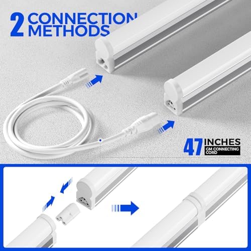 Barrina LED T5 Shop Light, 4FT, 2200lm, 6500K, 20W, Linkable, 12 Packs - Image 5