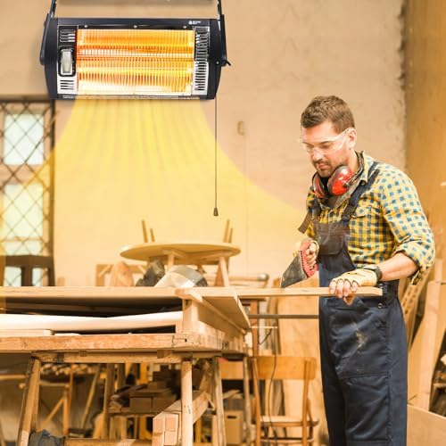 BEYOND HEAT Electric Garage Heater 120V, 1500W Radiant Space Heater, 1-Pack - Image 6