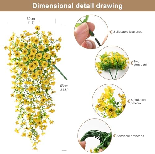 ZFProcess Artificial Fall Mums Fake Flowers Plants for Outdoor Home Decor - Image 2