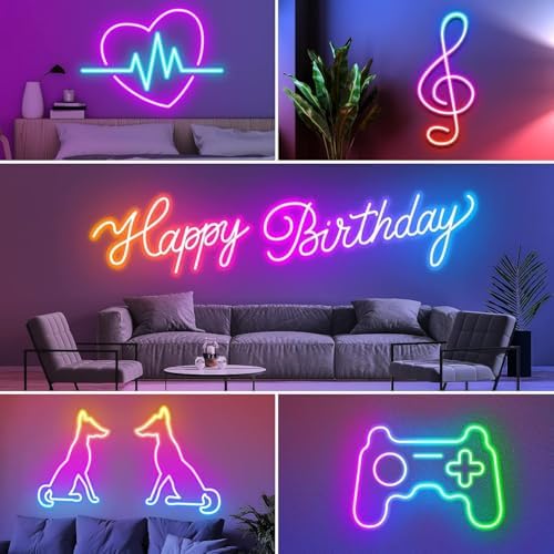 SINLEY Led Neon Rope Light 60FT,Control with App/Remote,Flexible Led Rope Lights,Multiple Modes,IP68 Outdoor RGB Neon Lights Waterproof,Music Sync Gaming Led Strip Lights for Bedroom Indoor - Image 4