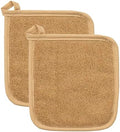 RITZ Terry Potholder & Hot Pad: Unparalleled Heat Resistant, Durable 100% Cotton – Ergonomically Designed for Optimal Grip – Easy-Care Machine Washable – 2-Pack, Straw by RITZ