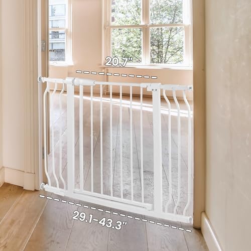 BalanceFrom 29.1-43.3" Easy Walk-Thru Baby and Pet Safety Gate with Hold-Open and Auto-Close – Adjustable Steel Barrier for Stairs, Doorways, and Hallways, No Drilling Installation - Image 6