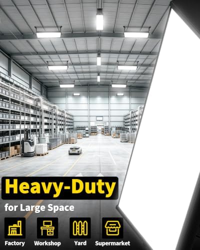 150W 18000LM Shop Light Bay Lighting, IP66 for Garage Workshop, 2 Pack - Image 6