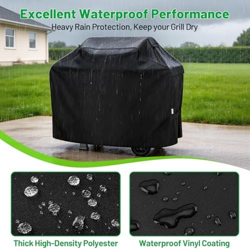 Heavy Duty Waterproof BBQ Gas Grill Cover for Outdoor, 60 Inch - Image 4