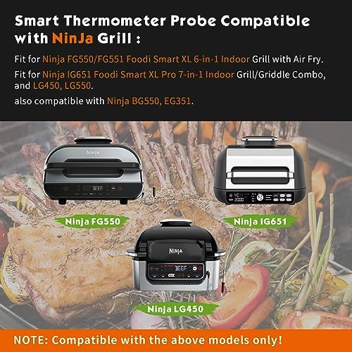 Smart Thermometer Probe for Ninja FG550/FG551 Smart XL 6-in-1 Indoor Grill with Air Fry, Replacement Meat Probe for Ninja Indoor Grill Accessories, 1 Pack - Image 3