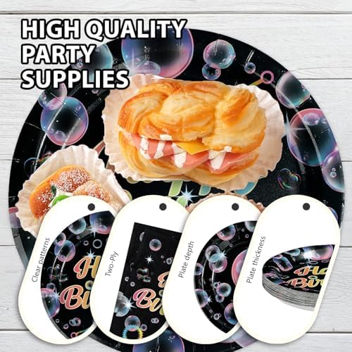 96Pcs Bubble Birthday Party Decorations, Serves 24 - Image 6