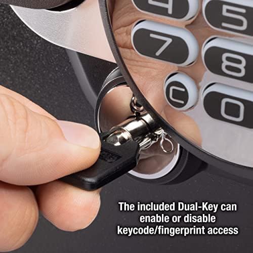 SentrySafe Fireproof and Waterproof Home Safe with Biometric Fingerprint Lock, Keypad, and Key Lock for Securing Money, Jewelry, Documents, 1.23 Cubic Feet, SFW123BTC - Image 5