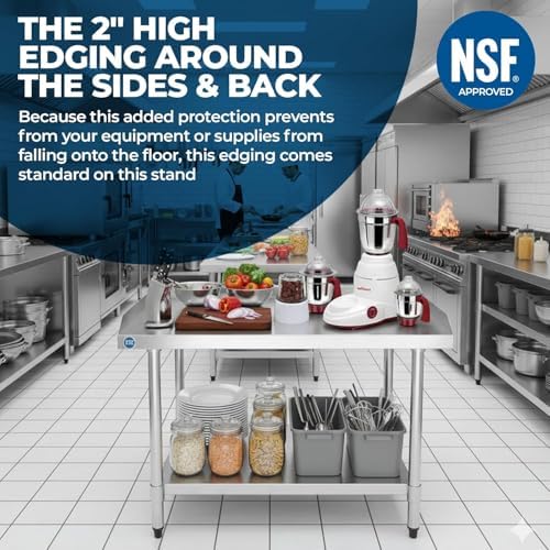 30" x 12" Equipment Stand with Undershelf and Casters, NSF - Image 7