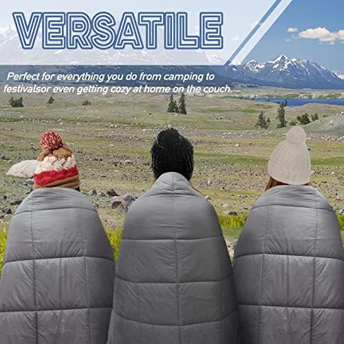 Outdoor Puffy Camping Blanket, Large Outdoor Blanket Waterproof, 55*79'' - Image 6