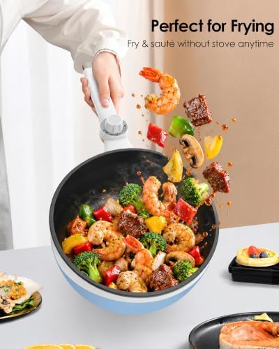 Audecook Electric Hot Pot Portable Nonstick Ramen Cooker Adjustable Power - Image 7