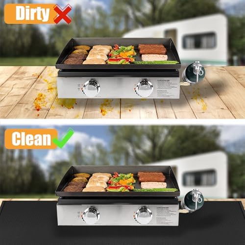 Heat Resistant Mats for Countertop fits Tabletop Grill, 42x24x0.02in, Black - Image 3