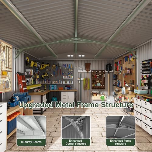 AirWire 10x16 FT Outdoor Metal Storage Shed - Image 4