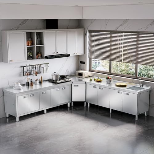 WWK 70" x 21" Stainless Steel Cabinet with 304 Stainless Steel Tabletop - Image 2