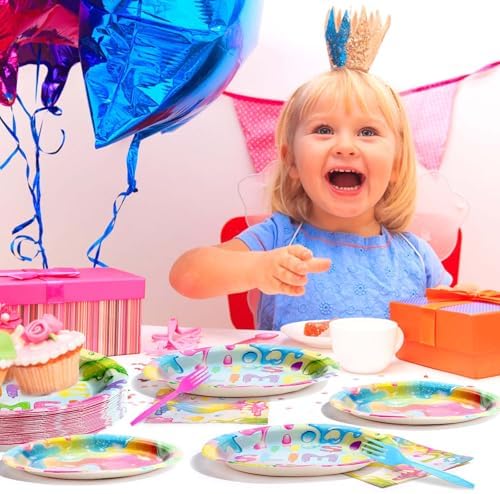 Grencian 96 Pcs Slime Birthday Party Decorations for Boys Girls, Serves 24 - Image 6