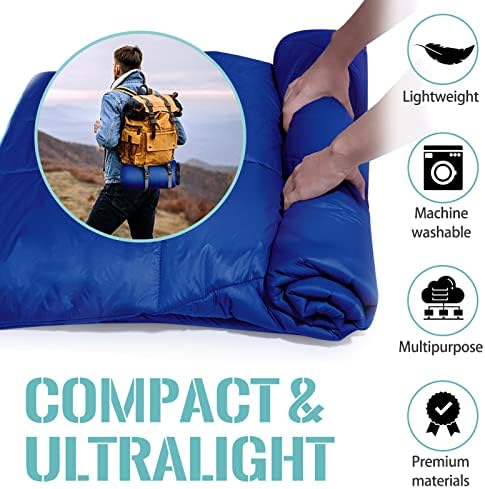 Outdoor Puffy Camping Blanket, Large Outdoor Blanket Waterproof, 55*79'' - Image 7