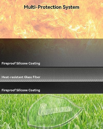 29×29 inch Heavy Duty Large Under Grill Mats for Outdoor Grill, Double-Sided Fireproof, Waterproof, Oil Proof Deck and Patio Protector, BBQ Mat Grill Floor Mats Fireplace Fire Pit Mat - Image 2
