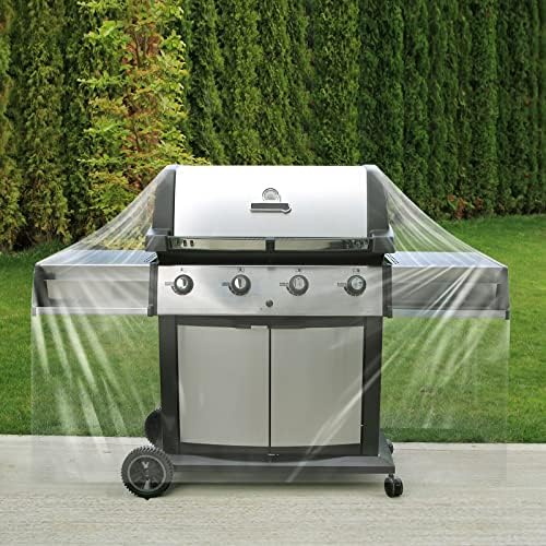 Hoolerry 60 Inch Clear BBQ Grill Barbecue Cover for Outdoor BBQ Grill by Hoolerry