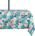 Outdoor Tablecloth with Umbrella Hole Umbrella Tablecloth Patio Tablecloths with Zipper for Courtyards, Terraces, and Beaches 60 x 120 in by Rodvnyh