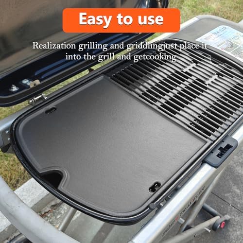 QuliMetal 7034 Cast Iron Griddle for Weber Traveler 9010001 Gas Grill - Image 6