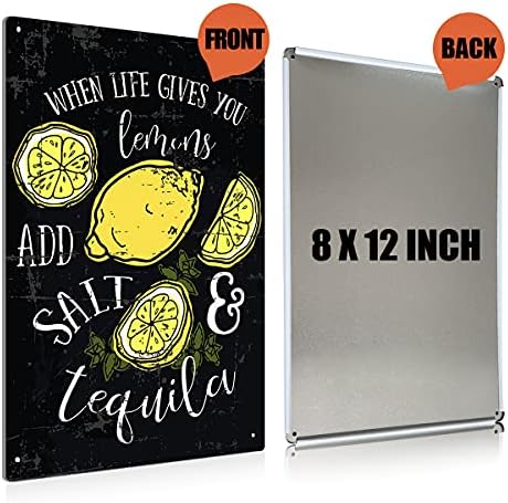 BEASTZHENG Funny Kitchen Lemon Metal Tin Sign Wall Decor Vintage When Life Gives You Lemons Sign for Home Café Bar Decor Gifts - Image 2