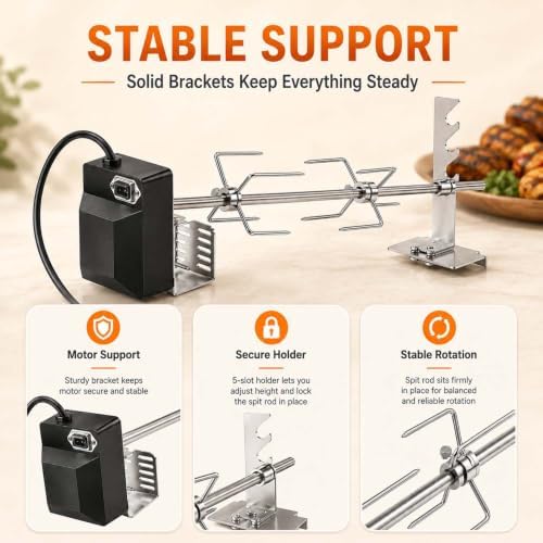 Rotisserie Grill Kit for Weber Spirit E-210 - Image 3