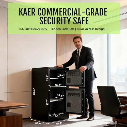 KAER 8.6 CuFt Extra Large Heavy Duty Home Safe Box with Hidden Lock Box - Image 5
