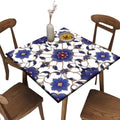 Card Table Fitted Tablecloth Square, Moroccan Trellis Pattern Printed on Stain Resistant Cover for Card Table, Perfect for Meals Coffee Guest Dinners, Fit for 24" x 24" Square Tables by JRBSZMI2
