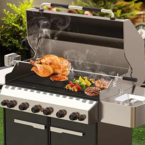onlyfire Universal Grill Rotisserie Kit with 37"×1/2" Hexagon Spit Rod - Image 6