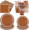 Kochorie 144 Pieces Cielito Lindo Party Decoration, Platos De Barro Mexicanos Fiesta Disposable Tableware Sets Plates Napkins Cups Forks Serves 24 for Cielito Lindo Baby Shower Mexican Party Supplies by Kochorie