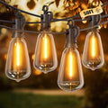 Brightown Outdoor String Lights, 50FT 25+2 LED ST38 LED Patio Lights Shatterproof, Dimmable IP65 Waterproof Connectable Hanging Outdoor Light for Backyard, Porch, Deck, Balcony by Brightown
