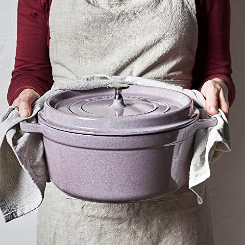 STAUB Cast Iron 5.5-qt Round Cocotte - Lilac - Image 4