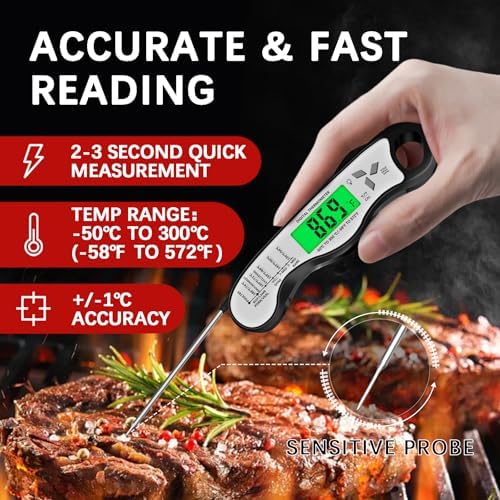 Cooking Thermometer，IP67 Waterproof Meat Thermometer Digital - Image 2