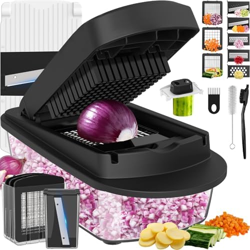 8-Blade Cook Tool & Gadget Sets, Egg Slicer Chopper Grater Set, Black by ukeetap