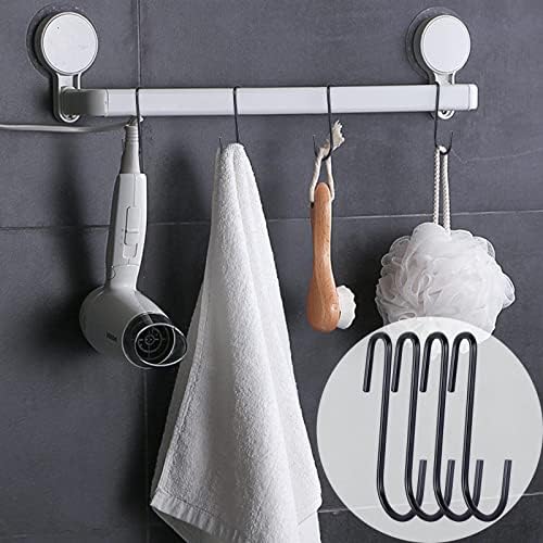 ESFUN 30 Pack Heavy Duty S Hooks 4 inch Black S Shaped Hooks Hanging Hangers Pan Pot Holder Rack Hooks for Kitchenware Spoons Pans Pots Utensils Clothes Bags Towels Plants - Image 6