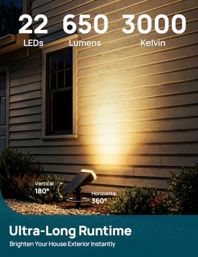 Linkind Solar Lights Outdoor Waterproof LED Spotlights Warm White 6 Pack - Image 5
