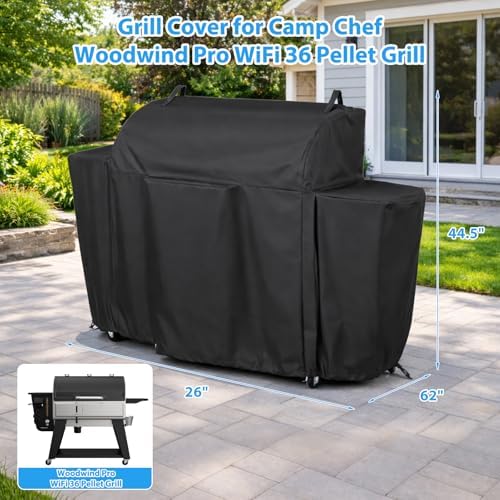 Utheer Pellet Grill Cover for Camp Chef Woodwind Pro 36, Stay-On Protection - Image 2