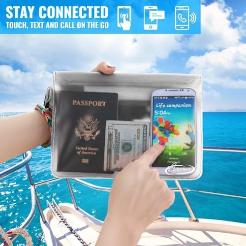 AiRunTech Waterproof Fanny Pack,Phone Pouch Dry Bag for Passport Wallet Purse,Floating Waterproof Bags for Travel Beach Swimming Kayaking Boating Cruise Accessories - Image 5