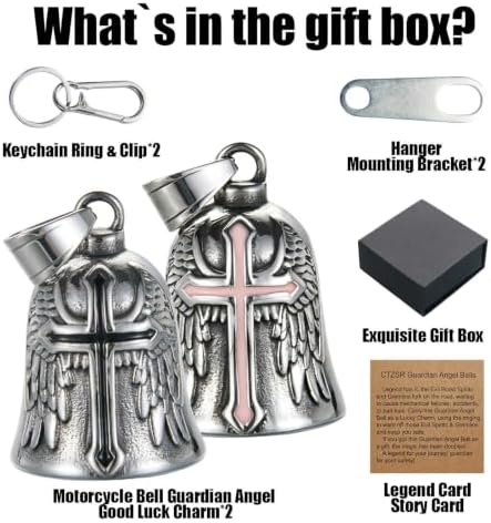 Motorcycle Bell Guardian Angel Gremlin Lucky Charm Gift For Riders - Image 6