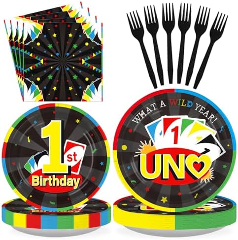 96Pcs Card Game 1st Birthday Game Night Party Decorations Serves 24 by Greencian