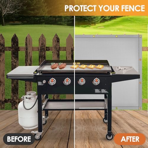 Fireproof Grill Heat Shield for Deck Railing/Wall, 4'x3', Gray - Image 3