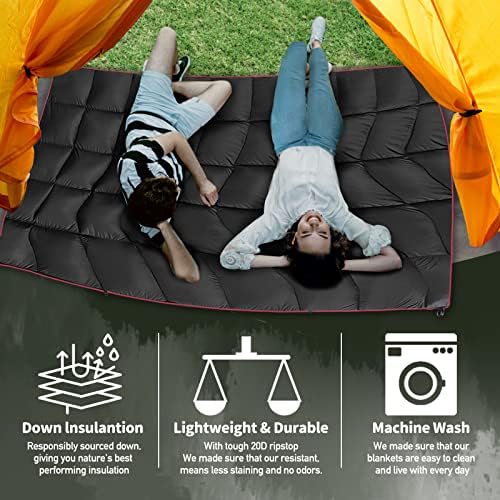 Outdoor Puffy Camping Blanket, Large Outdoor Blanket Waterproof, 55*79'' - Image 5