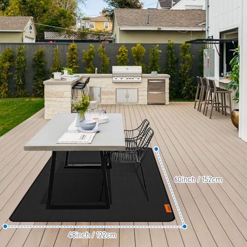 MODIGT 60"×48" Under Grill Mat for Outdoor Grill,Double-Side Fireproof & Heat-Resistant Outdoor Grill Mat,Protective Mat for Patio,Courtyard,Tabletop - Image 6